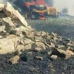 Biçerdöver alevlere teslim oldu