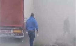 Cizre-Nusaybin Yolunda TIR Yangını