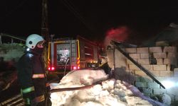 Korkutan ahır yangını, 3 inek son anda kurtarıldı