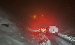 Kar Siirt yolunu kapattı, araçlar mahsur kaldı