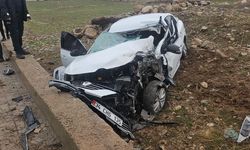 Cizre Yolunda Feci Kaza,Otomobil Şarampole Uçtu