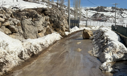Şırnak’ta Dev Kaya Yola Düştü, Bahçeye Gidenler Mahsur