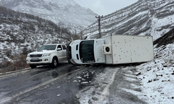 Şırnak'ta kamyonet devrildi, 1 yaralı