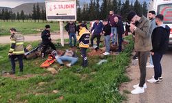 Yola savrulan motosikletin sürücüsü hayatını kaybetti