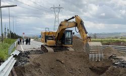 Yağış nedeniyle yol çöktü, çevre yolu ulaşıma kapatıldı