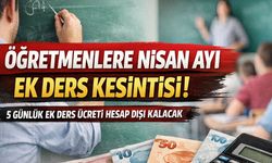 Ek ders hesaplaması netleşti, öğretmenlere 5 günlük kesinti