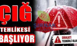 Şırnak için kritik uyarı, çığ tehlikesine dikkat!