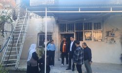 Yangında Evi Zarar Gören Aileye Kaymakamlık Desteği