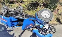 Tarım Aracı Devrildi, 1 Genç Yaralandı