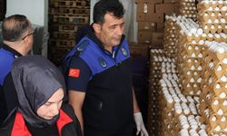 Sağlıksız depoya baskın 5 bin koli yumurta imha edildi