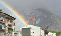 Yağış sonrası gökkuşağı güzelliği