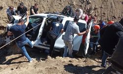 Çaya düşen otomobildeki 1 kişi yaralandı