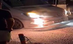 Yolcu minibüsünde korkutan yangın