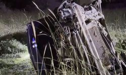 Domuza çarpan otomobil şarampole uçtu, 5 yaralı