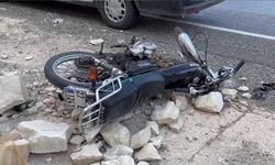 Devrilen motosikletin sürücüsü yaralandı