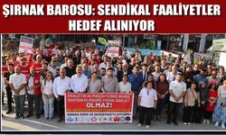 Şırnak Barosu, “Sendikal faaliyetler hedef alınıyor”