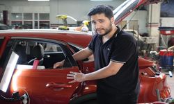 Dolu yağışında hasar gören araçlar sanayide onarılıyor