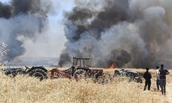 400 dönüm ekili alan alev alev yandı