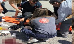 Motosikletten düşen kadın ağır yaralandı