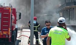 Yangın elektrik hattına sıçradı, Yol trafiğe kapatıldı