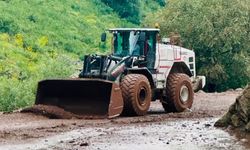 Heyelan nedeni ile mezra yolu ulaşıma kapandı