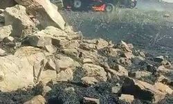 Biçerdöver alevlere teslim oldu
