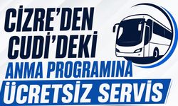 Cizre'den Cudi'deki anma programına ücretsiz servis