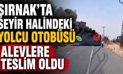 Şırnak'ta Seyir Halindeki Yolcu Otobüsü Alevlere Teslim Oldu