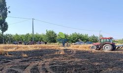Ekili tarlada çıkan yangın ekiplerce söndürüldü