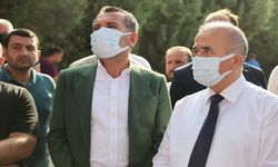 Vali Hatipoğlu yangın bölgesinde " 5 işçimiz hafif düzeyde yaralandı"