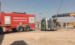 Beton mikseri devrildi: 1 yaralı