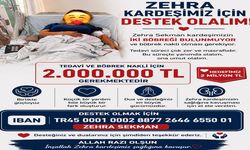 Zehra Sekman için böbrek nakli kampanyası başlatıldı
