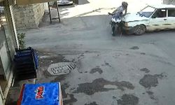 Motosiklet sürücüsü metrelerce havaya fırladı
