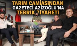 Tarım camiasından Gazeteci Azizoğlu’na tebrik ziyareti