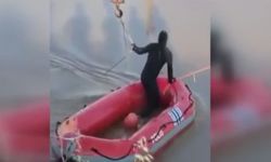 Otomobil dereye uçtu, sürücü kayboldu