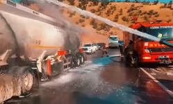 Kasrik’te Tanker Alevlere Teslim Oldu