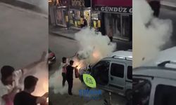 Silopi’de park halindeki araç alev aldı