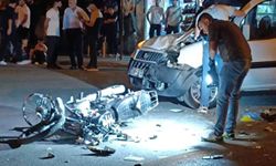 Hafif ticari araç ile motosiklet çarpıştı: 1 ölü