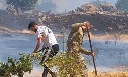 Kıvılcımlar yangına neden oldu,10 arı kovanı yandı