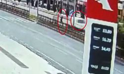 Yaya geçidinden geçmeye çalışan şahsın ölümden döndüğü anlar
