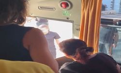 Sağlık personelini taşıyan otobüsün önünü kesip camlarını yumrukladılar