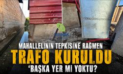 Mahallelinin tepkisine rağmen trafo kuruldu 'Başka yer mi yoktu?'