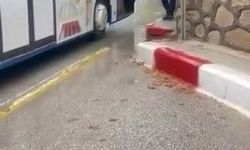 Otobüs şoförü ile kavga eden şahıs şemsiye ile saldırdı