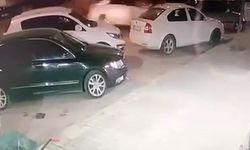 Direksiyonu kilitlenen aracın kaza anı kamerada