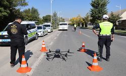 Kural ihlali yapan sürücüler dronla tespit edildi