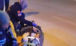 Devrilen motosikletin sürücüsü yaralandı