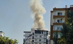 Site çatısında yangın paniği