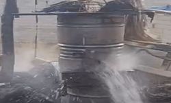 Odunluk yangınında kışlık malzemeler kül oldu