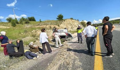Otomobil takla attı, 3 kişi yaralandı