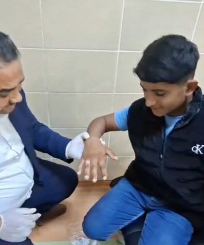 Parmağına yüzük sıkışan vatandaşın yardımına itfaiye koştu
